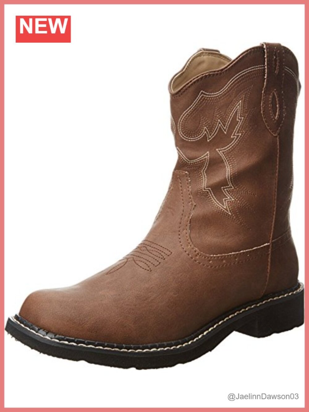 Faux Leather Round Toe Ankle Boots with Embroidery